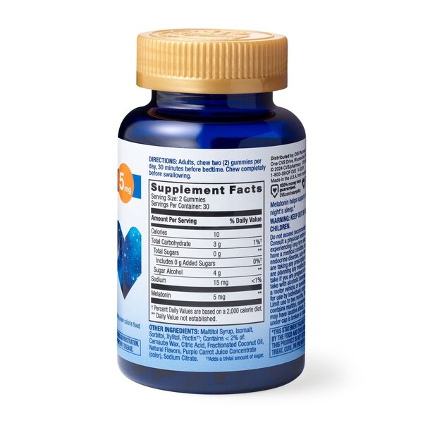 CVS Health Sugar Free Melatonin Gummies 5MG, 60 CT