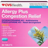 CVS Health Allergy Plus Congestion Relief. 24 CT, thumbnail image