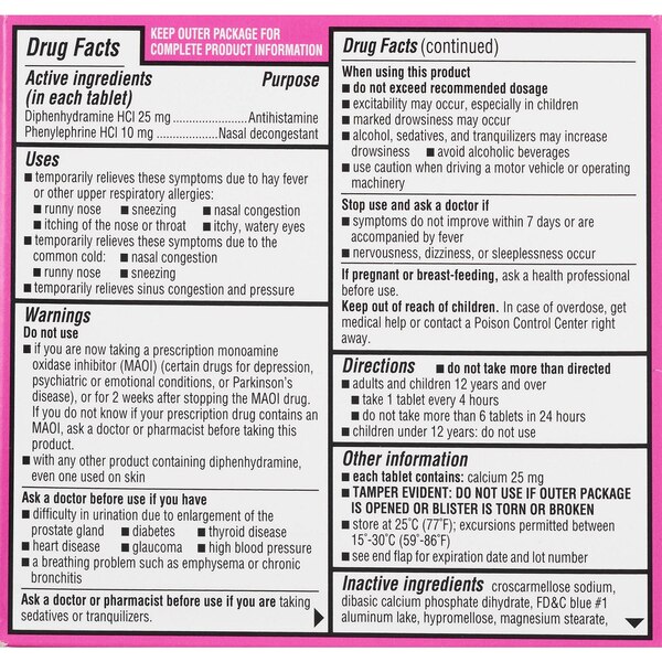 CVS Health Allergy Plus Congestion Relief. 24 CT
