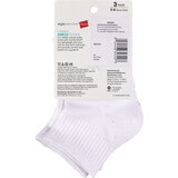 Style Essentials by Hanes Ladies' Ankle Socks 3 Pairs, Size 5-9, thumbnail image