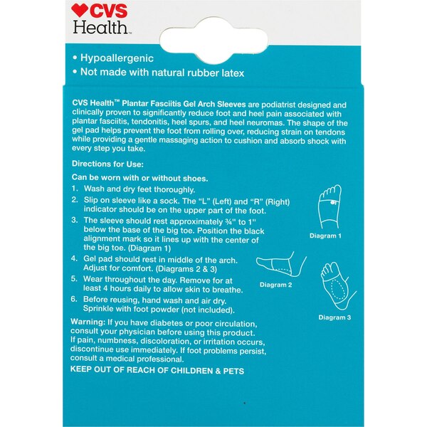 CVS Health Plantar Fasciitis Gel Arch Sleeve, 1 CT