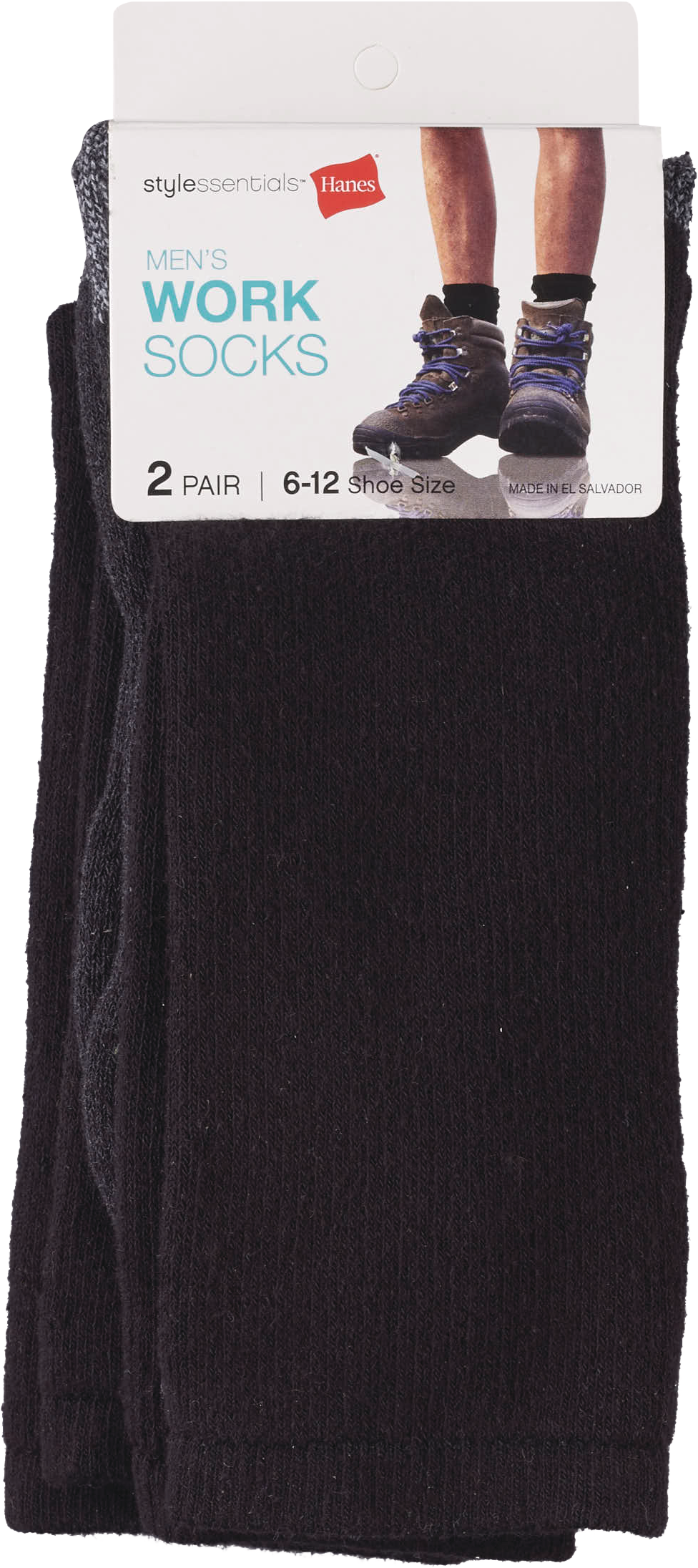 Style Essentials - Medias deportivas para hombre, talla 6-12, negro