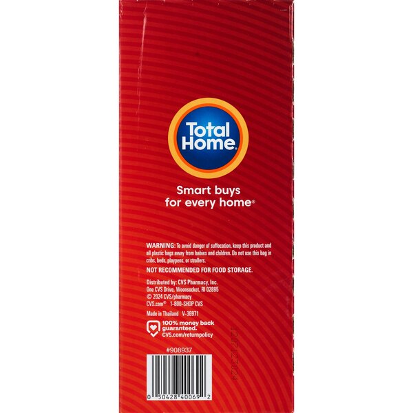 Total Home Tall Kitchen Trash Bags, White, 38 ct