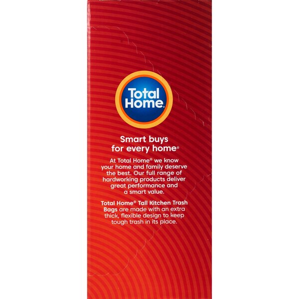 Total Home Tall Kitchen Trash Bags, White, 38 ct