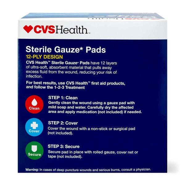 CVS Health - Almohadillas de gasa esterilizada