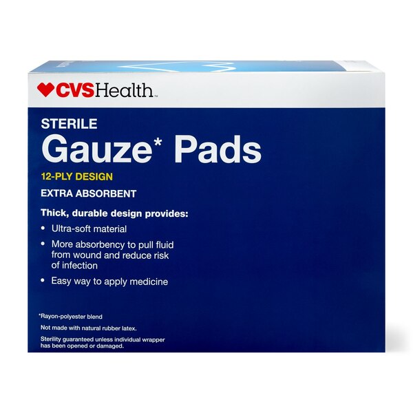 CVS Health - Almohadillas de gasa esterilizada