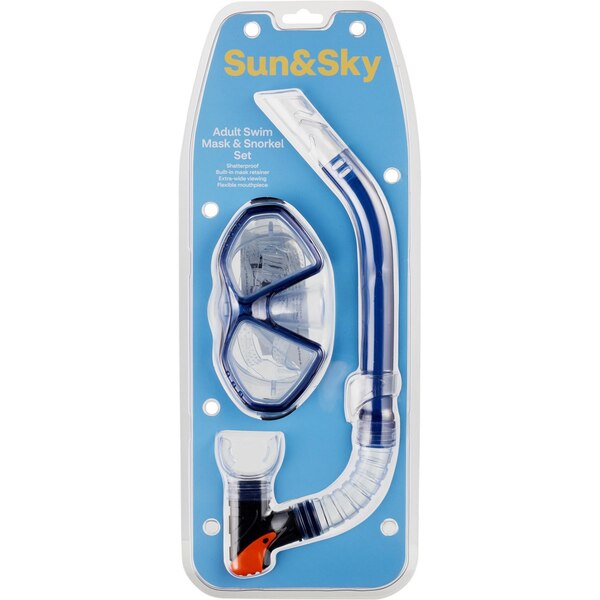 Sun & Sky Adult Swim Mask & Snorkel Set