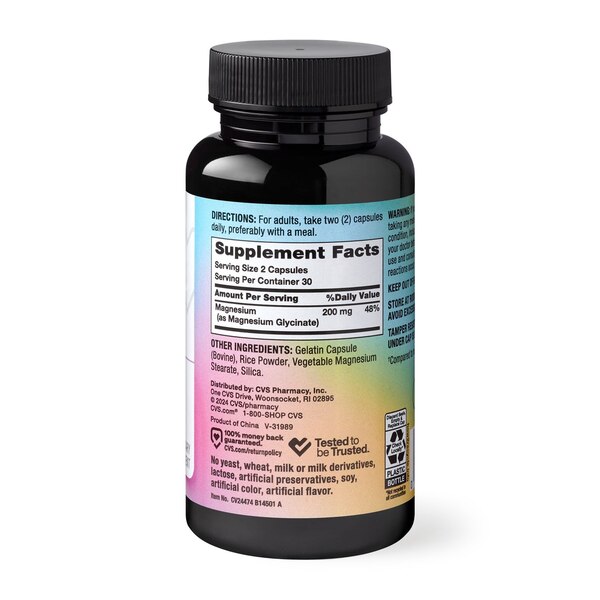 CVS Health Magnesium Glycinate 200mg, 60 CT