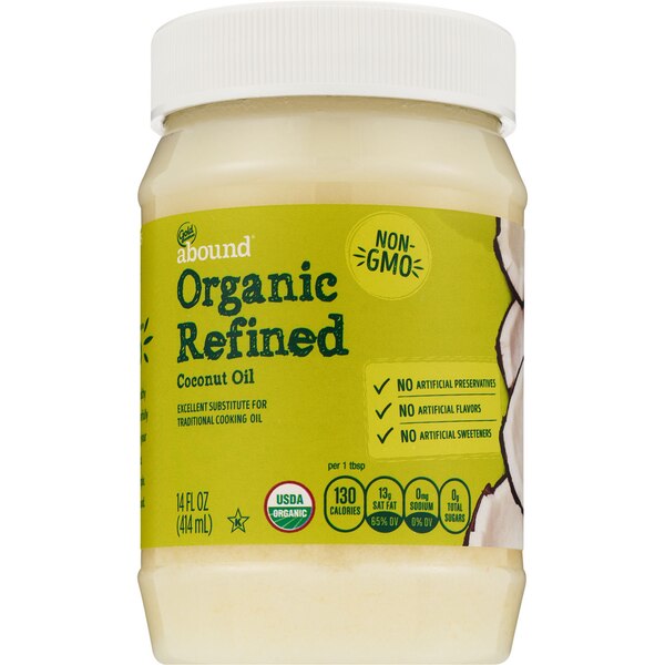 Gold Emblem Abound Organic Coconut Oil Refined, 14 oz