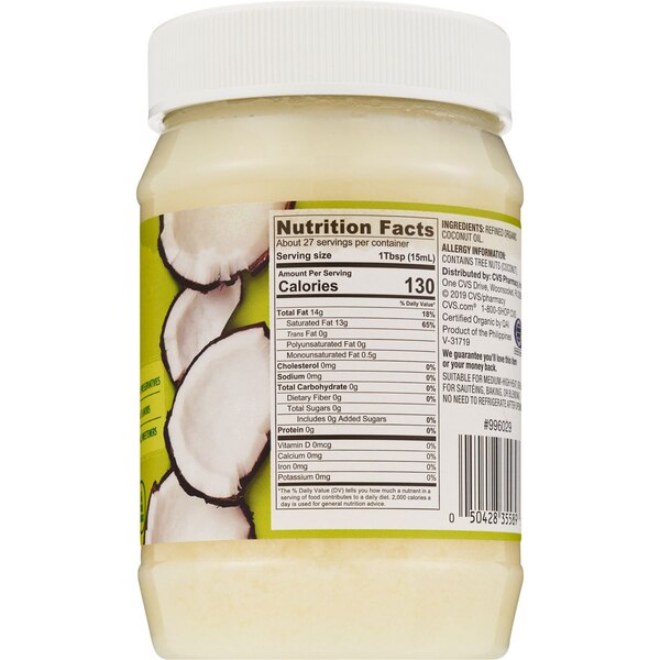 Gold Emblem Abound Organic Coconut Oil Refined, 14 oz