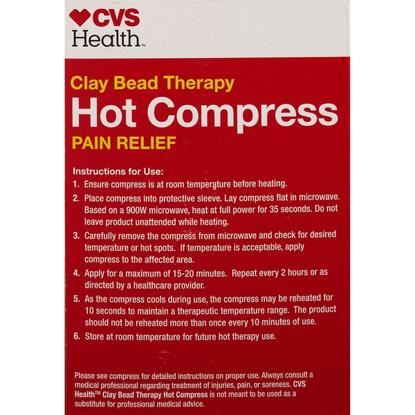 CVS Health Clay Bead Therapy Hot Compress, Medium