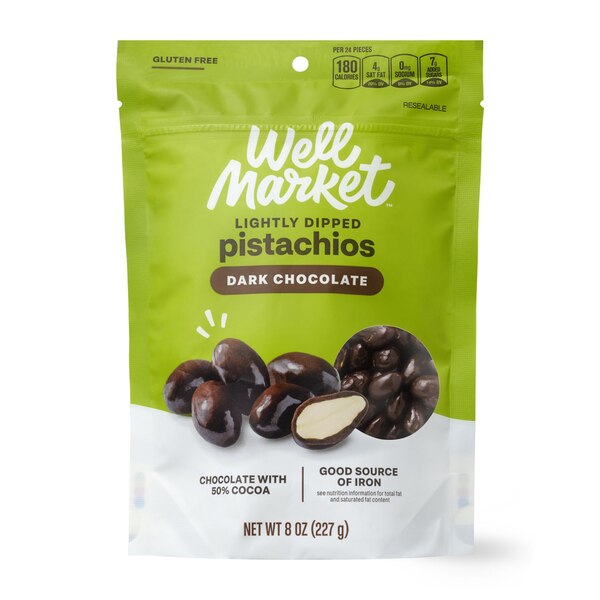 Well Market Lightly Dipped Dark Chocolate Pistachio, 8 oz