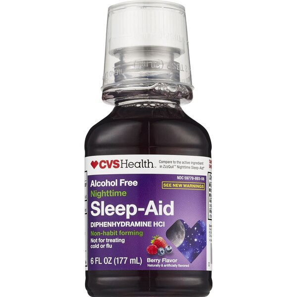 CVS Health Nighttime Sleep Aid Liquid, Berry