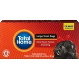 Total Home Large Trash Bags, Black, 25 ct, thumbnail image