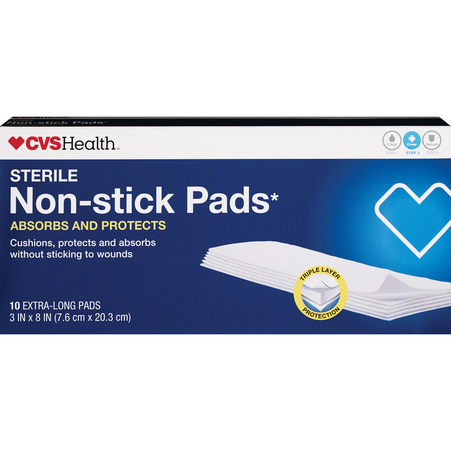 CVS Health - Almohadillas antiadherentes esterilizadas, extralargas