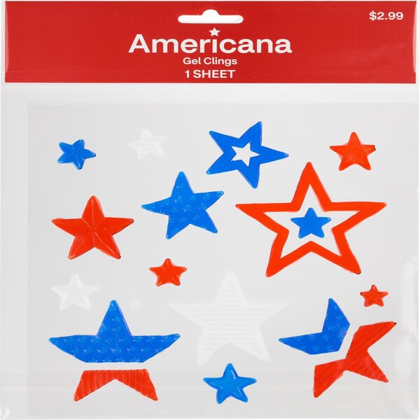 Americana Gel Window Clings, Assorted Designs