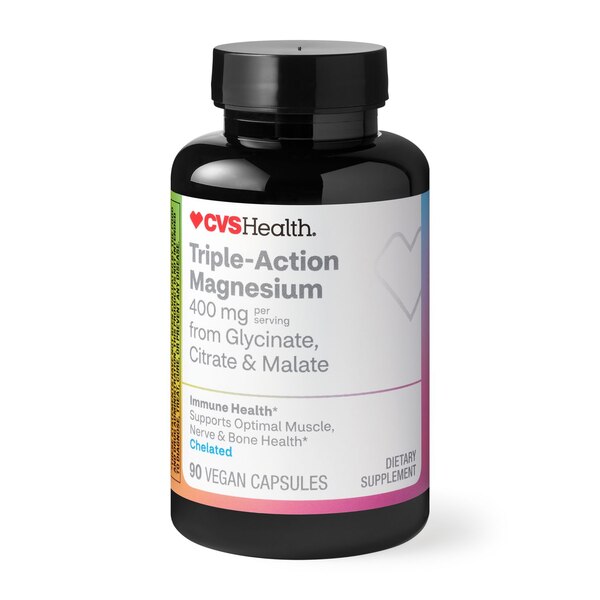 Chelated Triple Magnesium-Triple Action Supplement, 90 CT