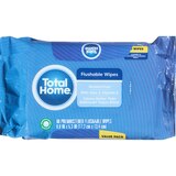 Total Home 3-Pack Flushable Moist Wipes Refill, 60 wipes per pack (180 total), thumbnail image 1 of 5