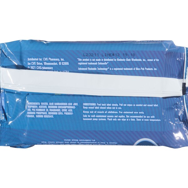Total Home 3-Pack Flushable Moist Wipes Refill, 60 wipes per pack (180 total)