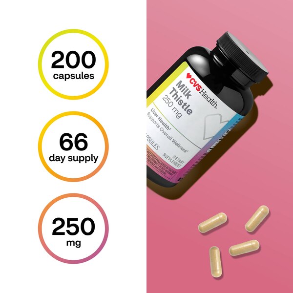 CVS Health Milk Thistle Capsules, 200 CT