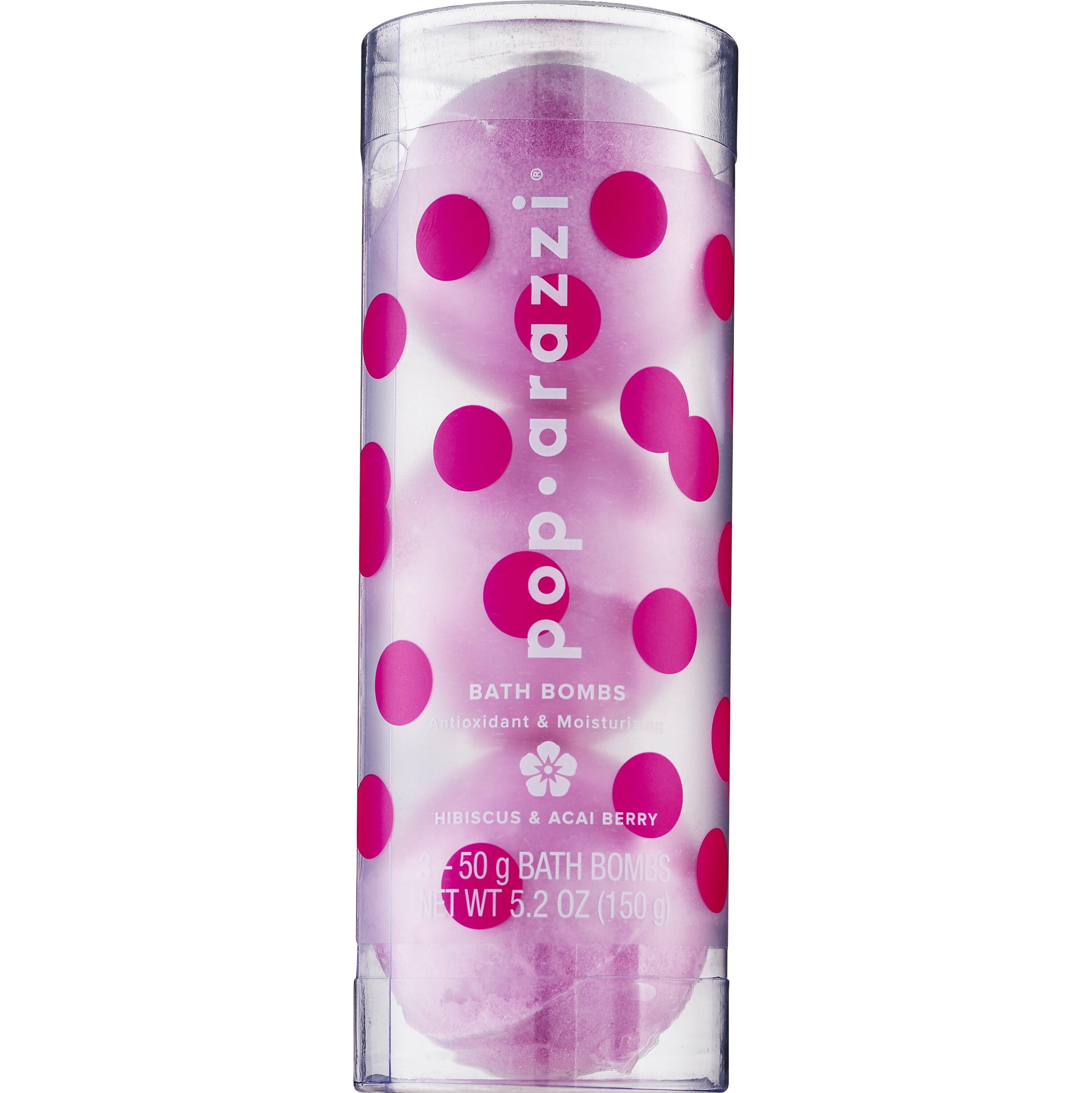 Pop-arazzi Hibiscus & Acai Berry Bath Bomb, 3CT