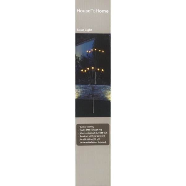 House To Home LED Solar Firefly Stake Light, 27.56 in