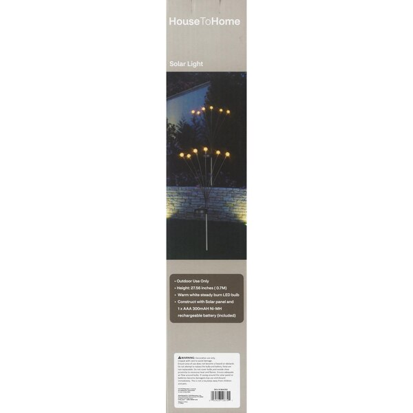 House To Home LED Solar Firefly Stake Light, 27.56 in
