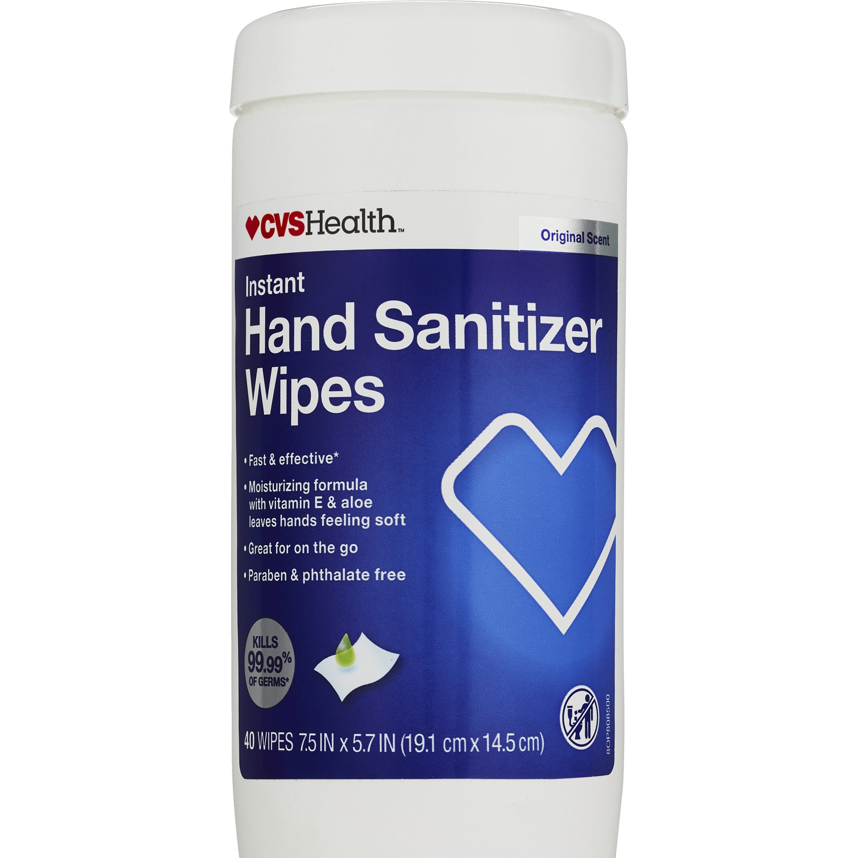 CVS Health - Toallitas para desinfección instantánea de manos