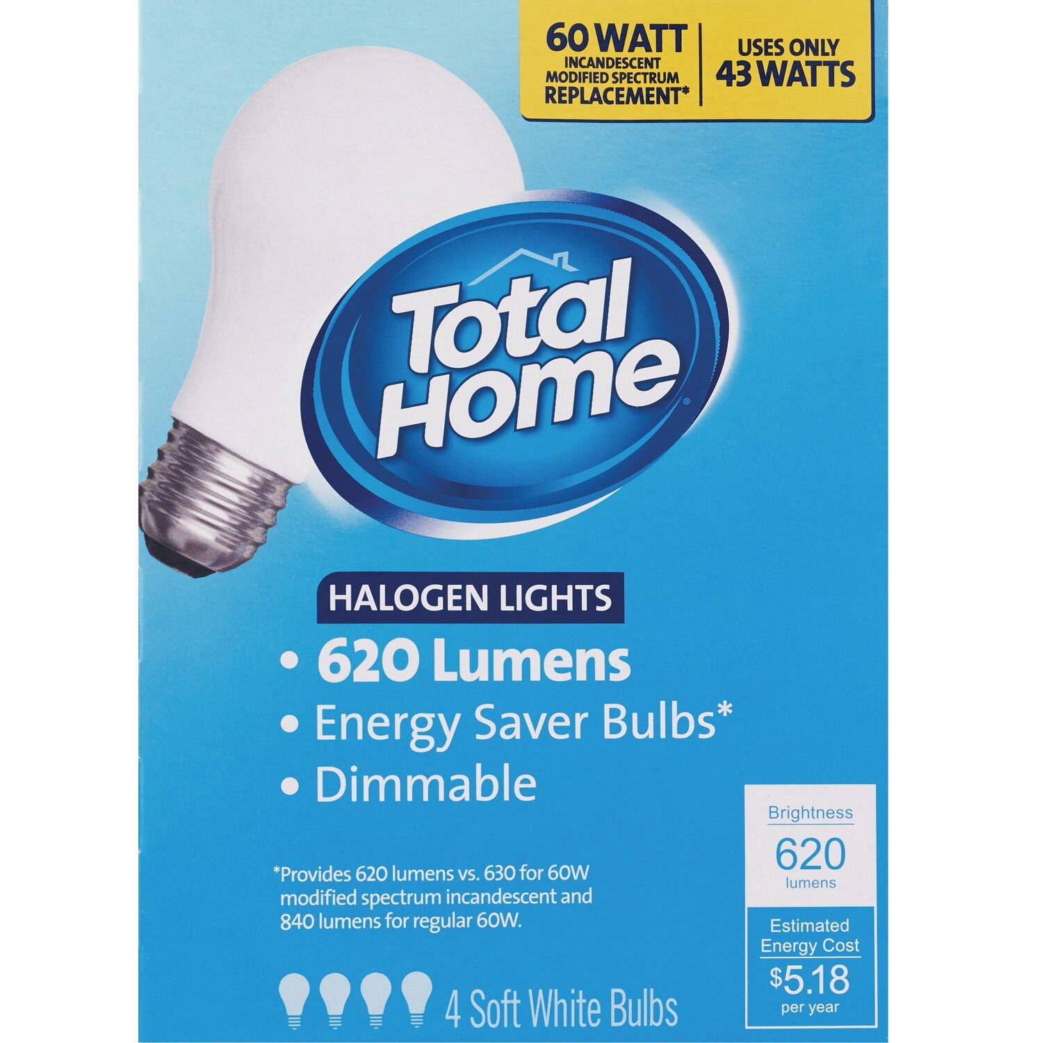Total Home Halogen Light Indoor, 43 W