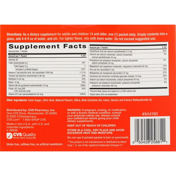 CVS Health Vitamin C 1000mg Dietary Supplement, Orange, 36 CT