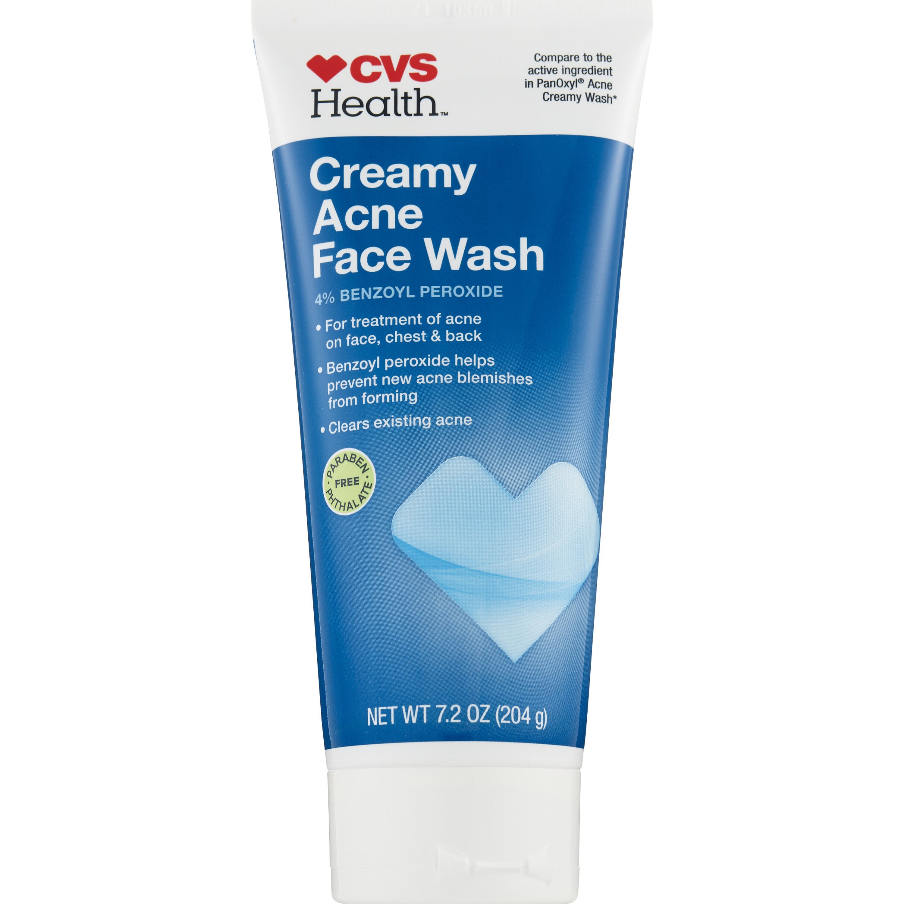 CVS Health - Limpiador facial cremoso antiacné, 7.2 oz