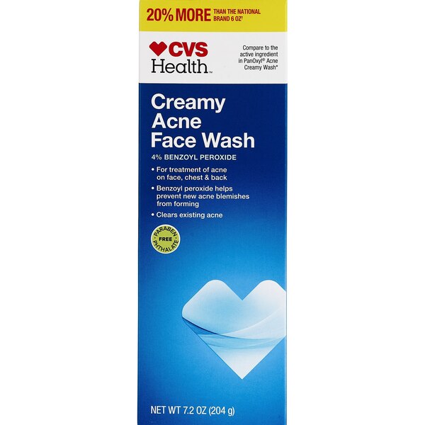CVS Health Creamy Acne Face Wash, 7.2 OZ
