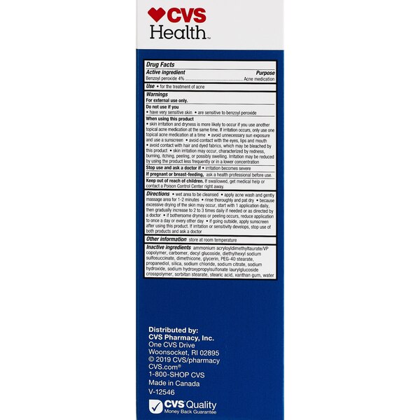 CVS Health Creamy Acne Face Wash, 7.2 OZ
