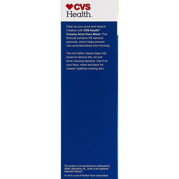 CVS Health Creamy Acne Face Wash, 7.2 OZ