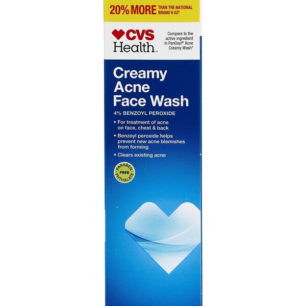 CVS Health Creamy Acne Face Wash, 7.2 OZ