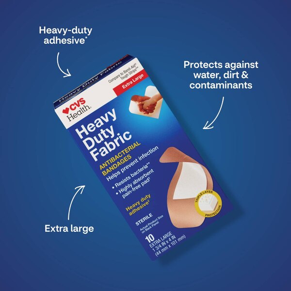 CVS Health Heavy Duty Fabric Anti-Bacterial Bandages