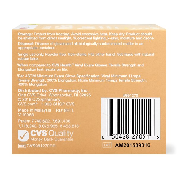 CVS Health Oatmeal Nitrile Exam Gloves, 40 CT