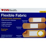 CVS Flexible Fabric Anti-Bacterial Bandages, Assorted Sizes, thumbnail image