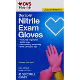 CVS Health Durable Nitrile Exam Gloves, One Size, thumbnail image