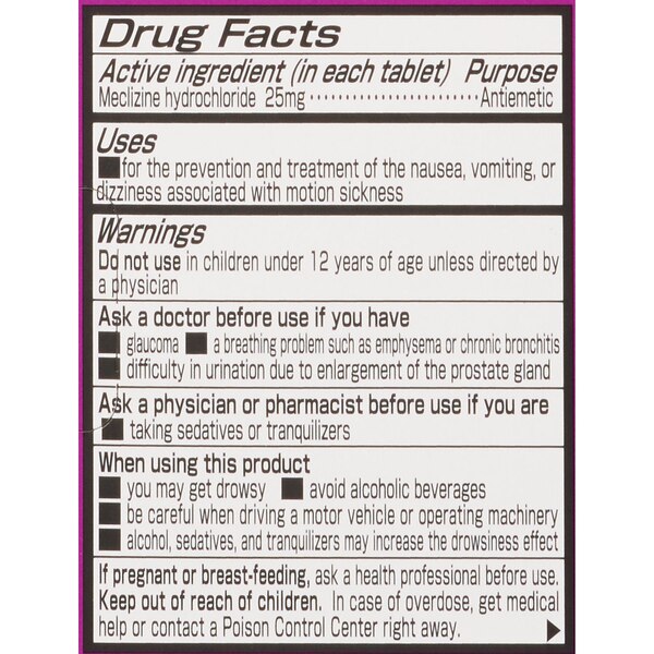 CVS Health Motion Sickness Fast Melting Tablets, 12 CT