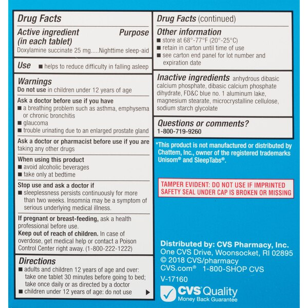CVS Health Nighttime Sleep Aid Tablets