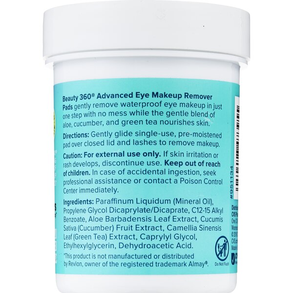 Beauty 360 Advanced Eye Makeup Remover Pads, 120CT