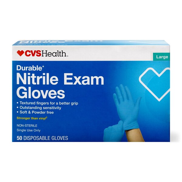 CVS Health - Guantes de nitrilo duraderos para uso médico