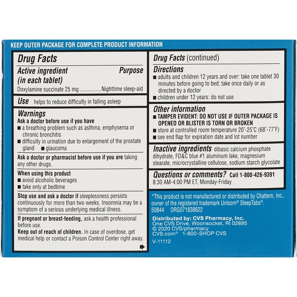 CVS Health Nighttime Sleep Aid Tablets