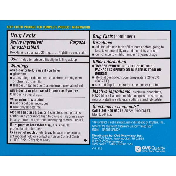 CVS Health Nighttime Sleep Aid Tablets