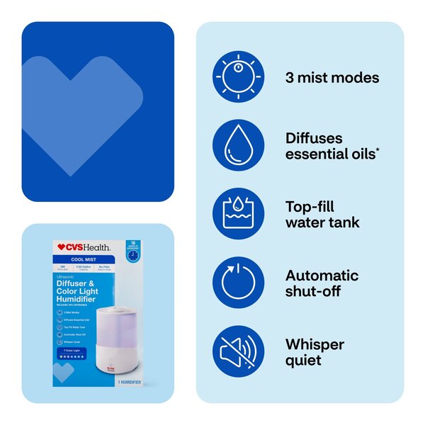 CVS Health Diffuser & Color Light Humidifier