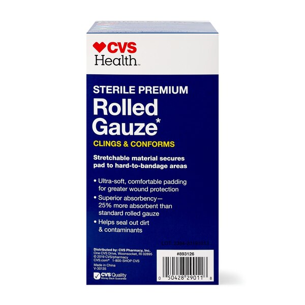 CVS Health Sterile Premium Latex-Free Rolled Gauze