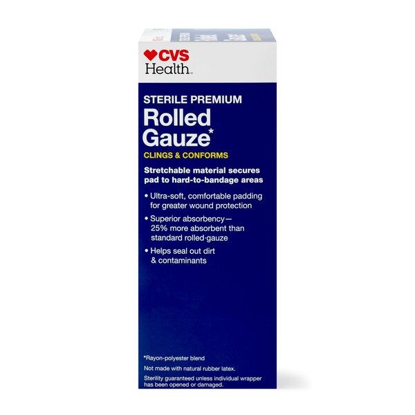 CVS Health Sterile Premium Latex-Free Rolled Gauze