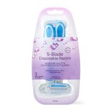 CVS Beauty Women's 5 Blade Disposable Razors, 3 CT, thumbnail image