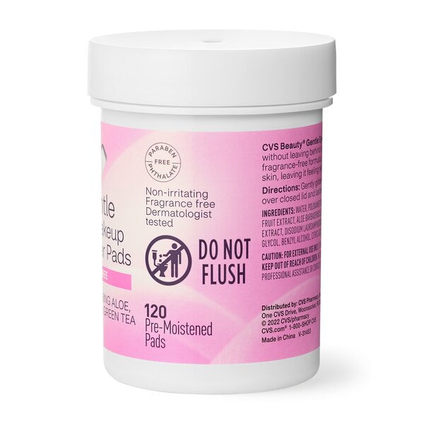 CVS Beauty Oil-Free Gentle Eye Makeup Remover Pads, 120CT